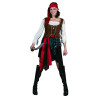 Déguisement pirate rayé bleu et noir femme Jadeo