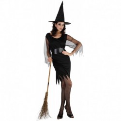 Déguisement sorcière manches en tulle femme Halloween