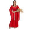 Déguisement médiéval rouge effet velours femme Jadeo