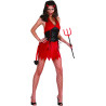 Déguisement diablesse sexy rouge et noire femme Jadeo