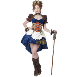 Déguisement rétro futuriste steampunk luxe femme Jadeo