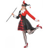 Déguisement arlequin méchant rouge et noir femme Jadeo