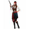 Déguisement pirate rayé bleu et noir grande taille femme Jadeo