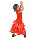 Déguisement Danseuse Flamenco Rouge à  Pois Blanc Fille Jadeo