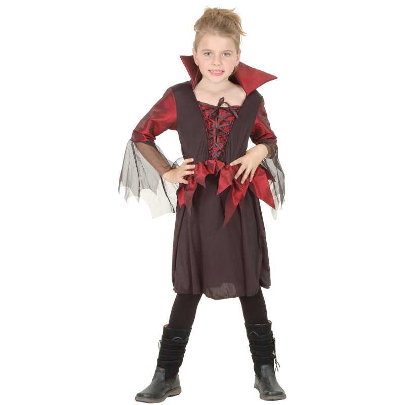 Déguisement vampire satiné fille Halloween