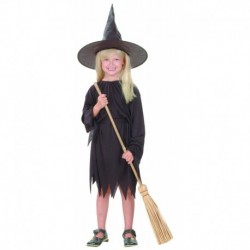 Déguisement noir de sorcière fille Halloween