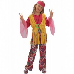 Déguisement hippie muticolore fille
