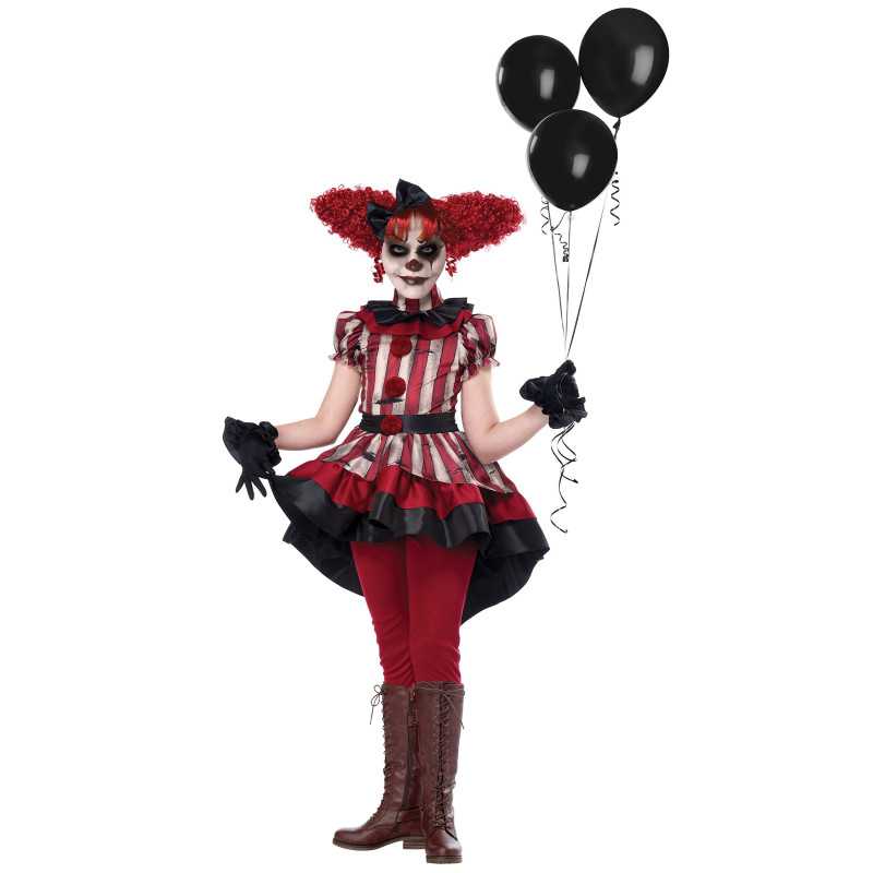 Déguisement vilain clown luxe fille