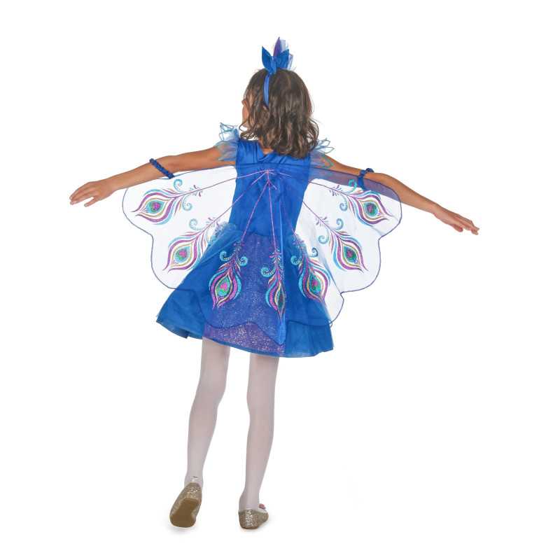 Déguisement paon à paillettes fille Jadeo