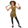 Déguisement disco paillettes or fille Jadeo