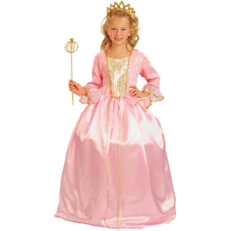 Déguisement Princesse rose luxe fille