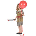 Déguisement clown terrifiant gris fille Jadeo