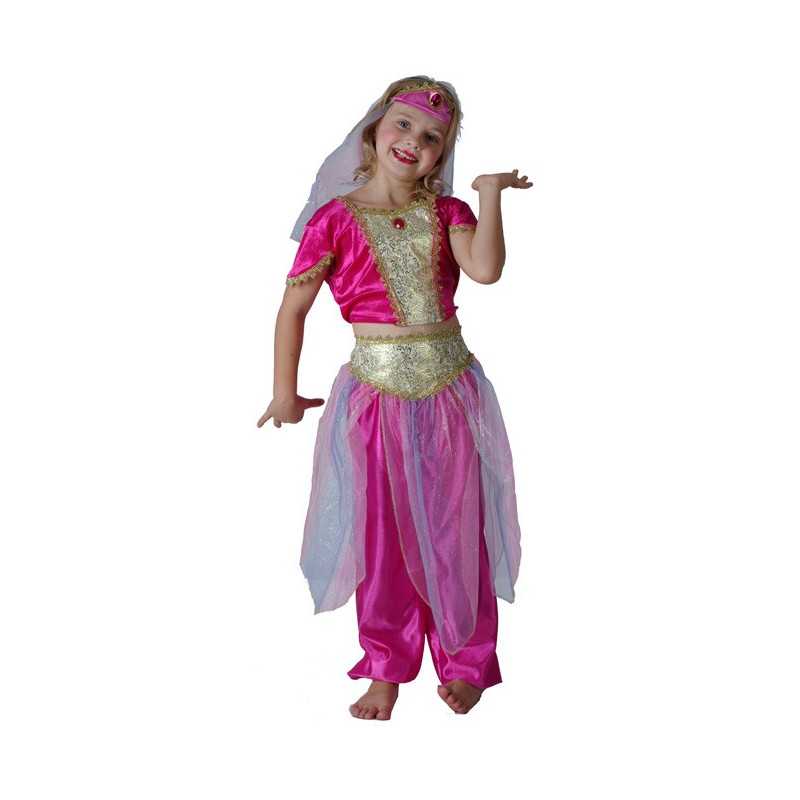 Déguisement danseuse orientale rose fille