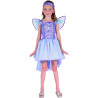 Déguisement fée violette voile bleu fille Jadeo