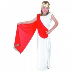 Déguisement déesse romaine à drapé rouge fille