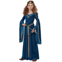 Déguisement princesse médiévale velours luxe fille Jadeo