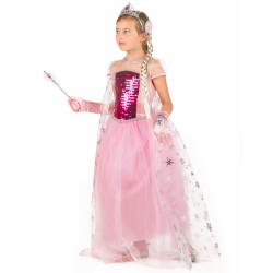 Déguisement et accessoires de princesse rose fille Jadeo
