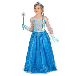 Déguisement et accessoires de princesse des glaces bleue fille Jadeo