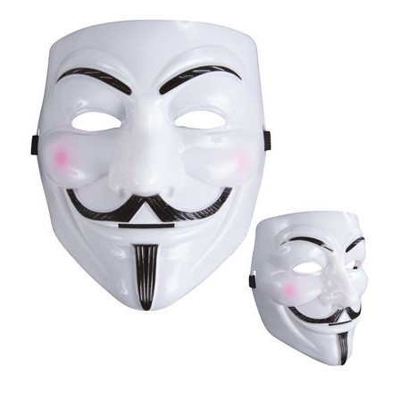 Déguisement Masque Anonymous Blanc Adulte - Costume Masque The Duck