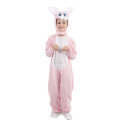 Déguisement lapin combinaison rose enfant