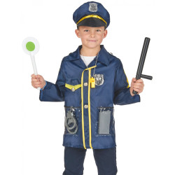 Kit déguisement et accessoires de policier enfant Jadeo