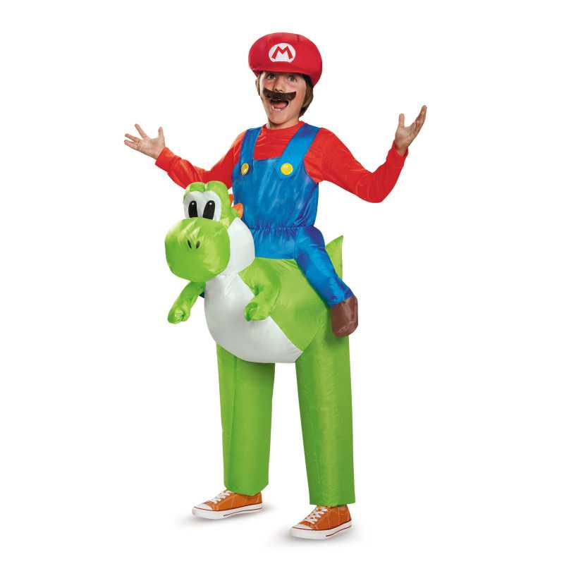 Déguisement Mario pour enfants, 4 pièces déguisement Mario avec body,  casquette Mario