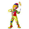 Déguisement clown multicolore garçon Jadeo