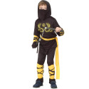 Déguisement ninja noir et jaune garçon