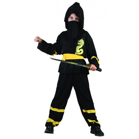 Déguisement ninja ceinture jaune garçon