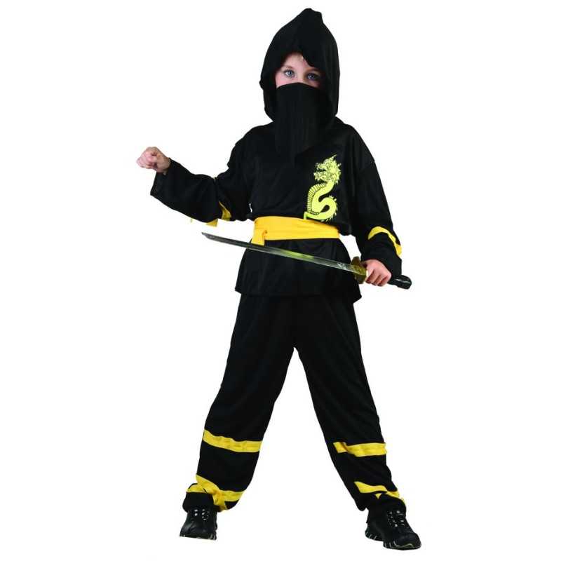 Déguisement ninja ceinture jaune garçon