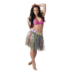 Jupe hawaïenne multicolore adulte Jadeo