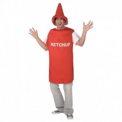 Déguisement pot de ketchup adulte