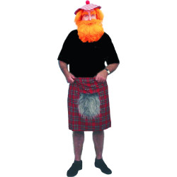 Kilt écossais avec fourrure adulte Jadeo