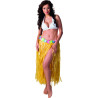 Jupe hawaïenne longue jaune adulte Jadeo