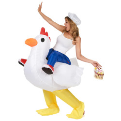 Déguisement poulet gonflable adulte Jadeo
