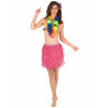 Jupe hawaïenne courte rose papier adulte Jadeo