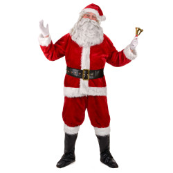 Déguisement complet père Noël Luxe adulte Jadeo