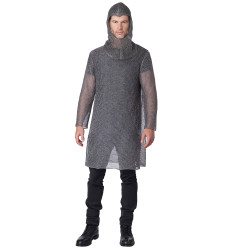 Déguisement côte de maille chevalier luxe adulte Jadeo