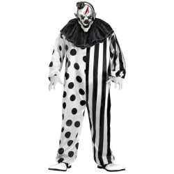 Déguisement clown monstrueux noir et blanc adulte Jadeo