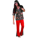 Déguisement hippie rouge homme