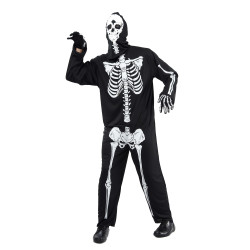 Déguisement noir squelettehomme Halloween Jadeo