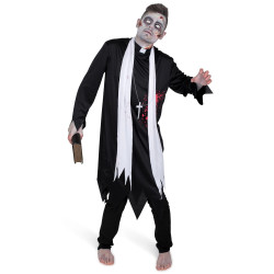 Déguisement prêtre zombifié homme Jadeo