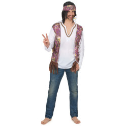 Déguisement hippie à  franges homme Jadeo