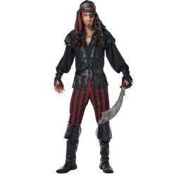 Déguisement Pirate à  rayures homme Jadeo