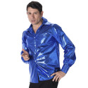 Chemise disco à  sequins bleus homme