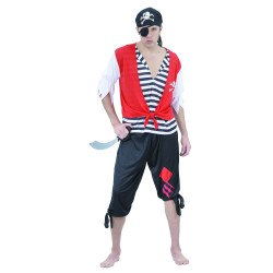 Déguisement pirate avec cache-oeil homme Jadeo
