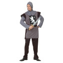 Déguisement chevalier médiéval gris homme Jadeo