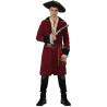 Déguisement pirate chic rouge et noir homme Jadeo