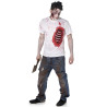 Déguisement zombie avec côtes en latex homme Jadeo