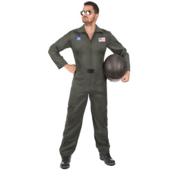 Déguisement de pilote d'avion avec lunettes homme Jadeo